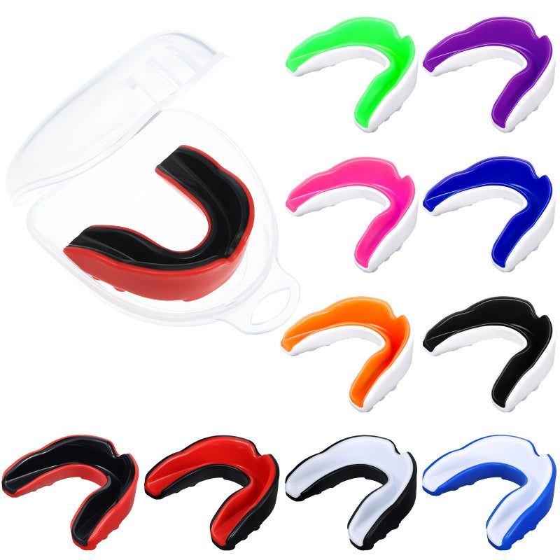 Frienda 10 Pcs Sport Mouth Guards Gum Teeth Armor Game Guard for Boxing Basketball Football Hockey Karate Basketball Rugby Match (Bright Color) - Image 1