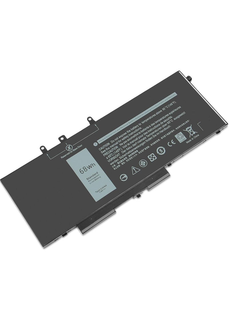 Generic GJKNX GD1JP 68Wh Battery for Dell Latitude 5480 5580 5490 5280 5290 5491 5495 5590 5591 E5480 E5580 E5490 E5590 Precision 3520 3533 5353535353520 0 DY9N T 5YHR4 451-BBZG [4 Cells/7.6V], Lithium.  - Image 1