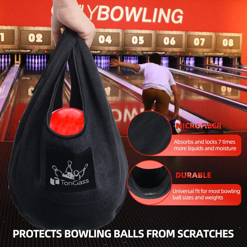 TonGass (3-Pack Giant Microfiber Bowling Ball Seesaw Towel, Machine Washable Microfiber Bowling Ball Shammy See-Saw Towel, Ultra Absorbent, Cleans, Polishes and Protects Balls - Image 3