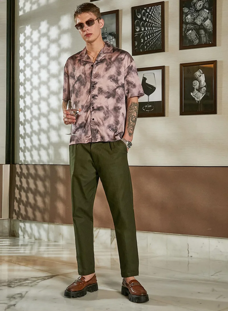 Campus Sutra Men's Pastel Purple Blob