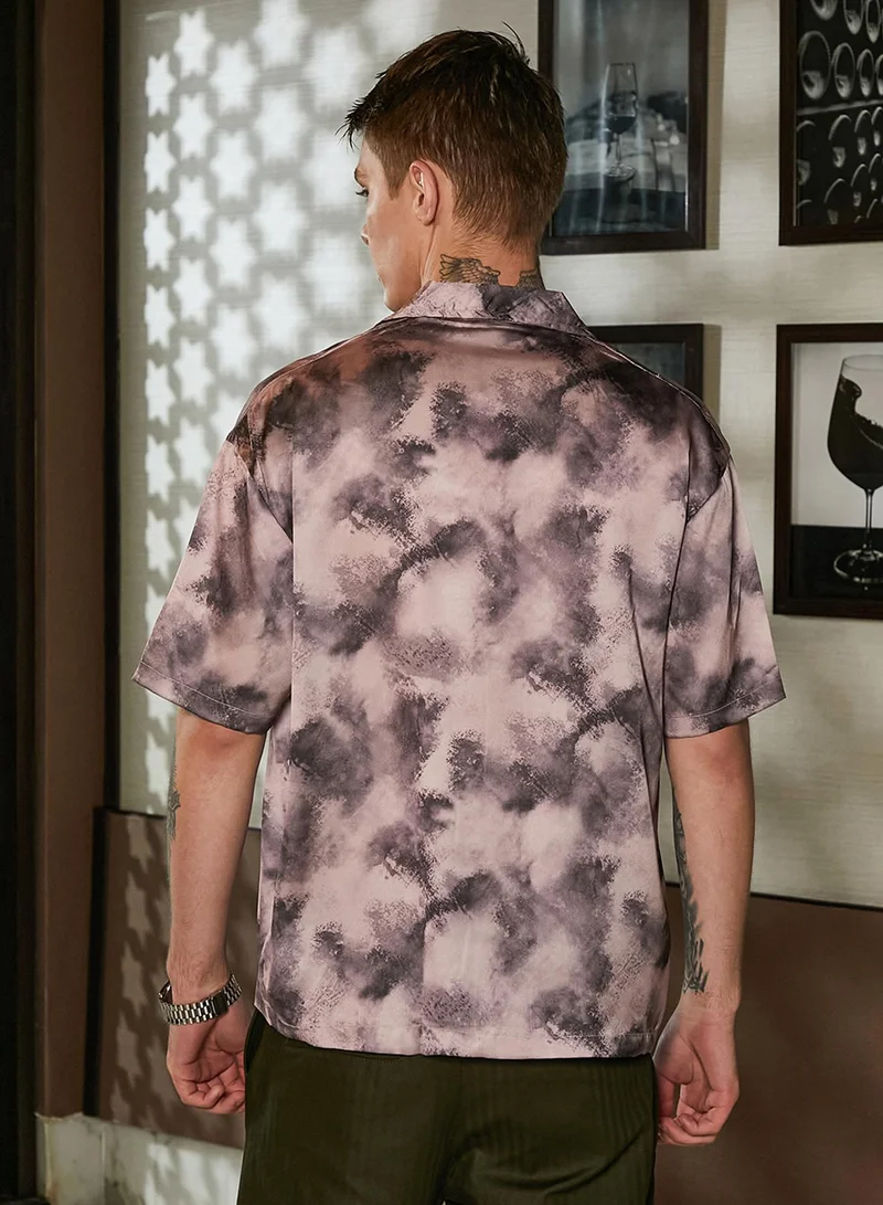 Campus Sutra Men's Pastel Purple Blob
