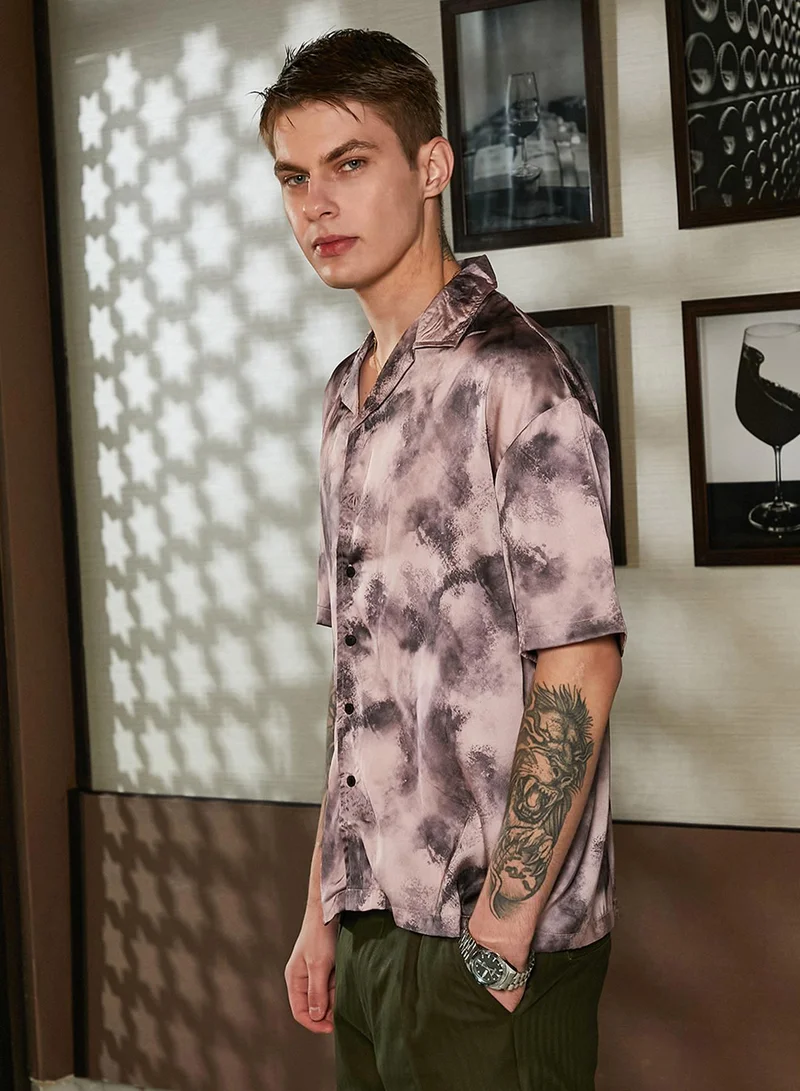 Campus Sutra Men's Pastel Purple Blob