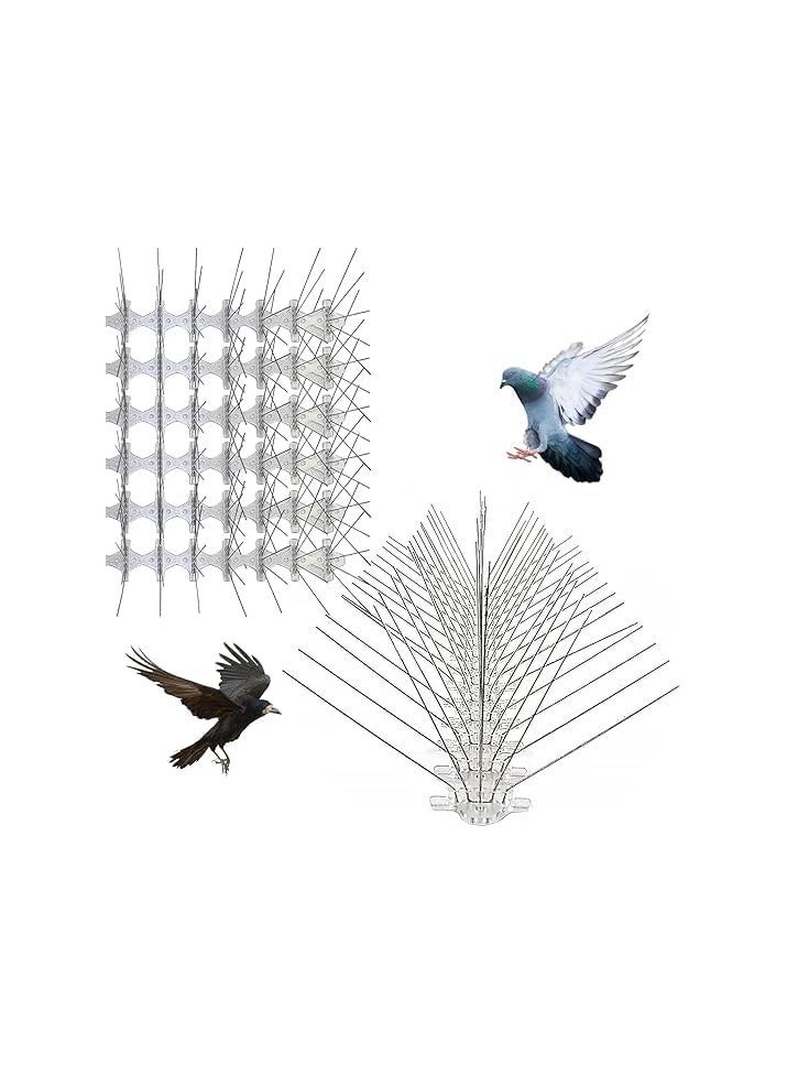 Duravel Bird Spikes -Stainless Steel 5-Pin Bird Repellent Spikes, Comes Assembled, Covers (Pack-Of 1) - Image 1