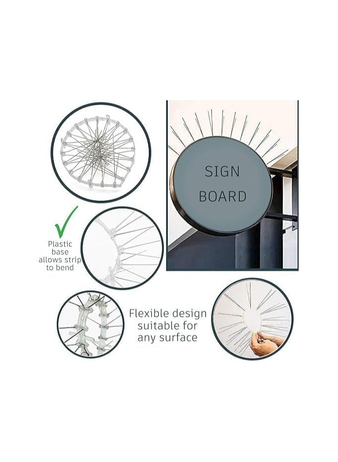 Duravel Bird Spikes -Stainless Steel 5-Pin Bird Repellent Spikes, Comes Assembled, Covers (Pack-Of 1) - Image 5