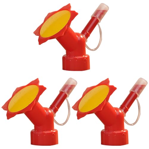 Nurturing Green® Dual Head Bottle Sprinkler & Nozzle for Watering Plants | Reusable Gardening Tool (Color: Red | Pack of 3) [Pls. Note: Plants are not included] - Image 1