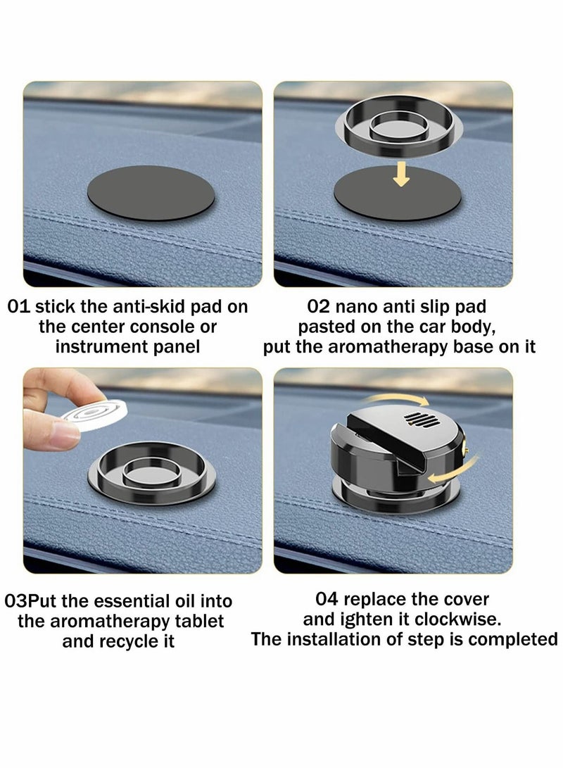 Y&D Car Aromatherapy Essential Oil Diffuser Fragrance Air Freshener Box with Exhaust Vent Auto Mobile Phone Holder - Image 2