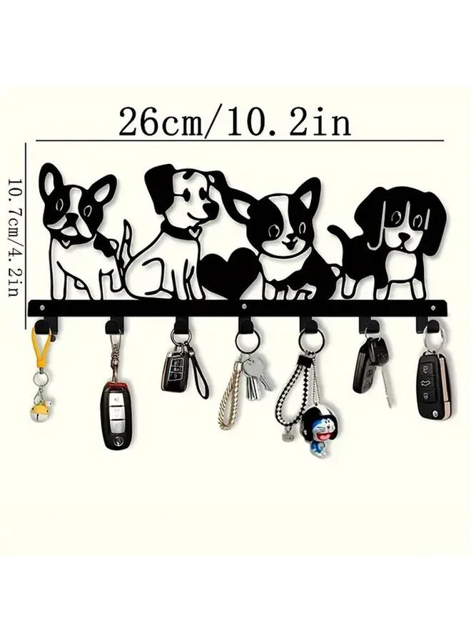 Black Funny Dog Themed Metal Wall Hooks Heavy Duty Iron No Tools Needed - Image 4