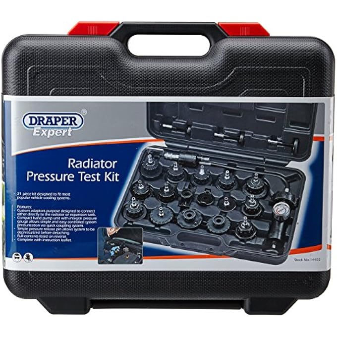 14455 EXPERT RADIATOR PRESSURE TEST KIT, 45.6CM X 40.6CM X 11.6CM, 20 PCS - Image 1