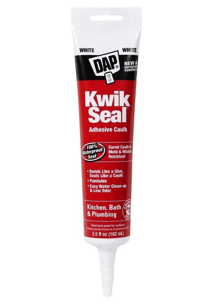 DAP Kwik-Seal All-Purpose Caulk, 5.5-Ounce, White