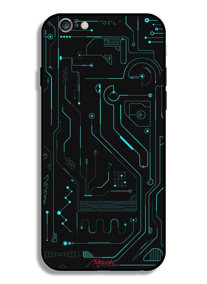 Apple iPhone 6/6s Plus Protective Case Digital Art Circuits Minimalism Multiple Display
