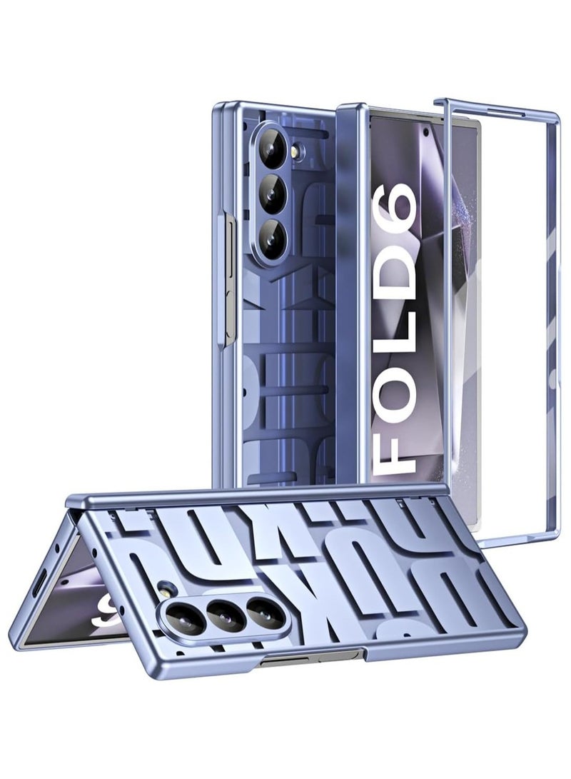 عام حافظة متوافقة مع حافظة سامسونج جالاكسي زد فولد 6 واقي شاشة مدمج ، غطاء واقي شفاف مقاوم للصدمات لكامل الجسم لهاتف جالاكسي زد فولد 6 - Image 1