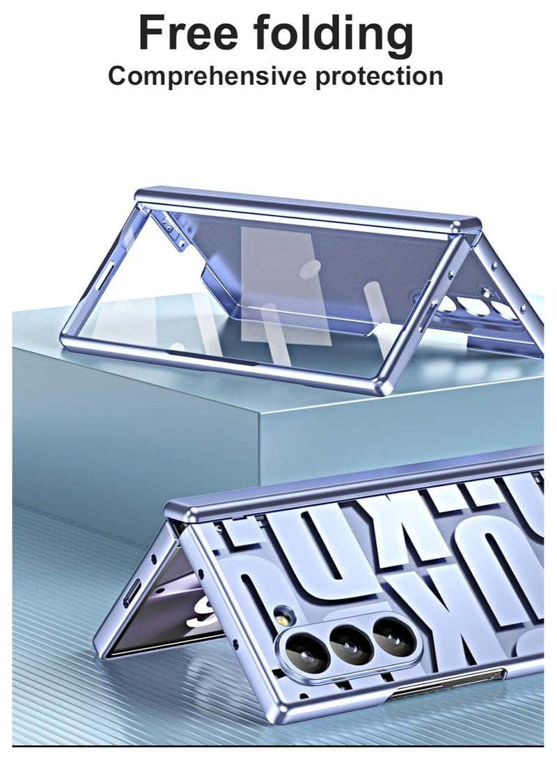 عام حافظة متوافقة مع حافظة سامسونج جالاكسي زد فولد 6 واقي شاشة مدمج ، غطاء واقي شفاف مقاوم للصدمات لكامل الجسم لهاتف جالاكسي زد فولد 6 - Image 3