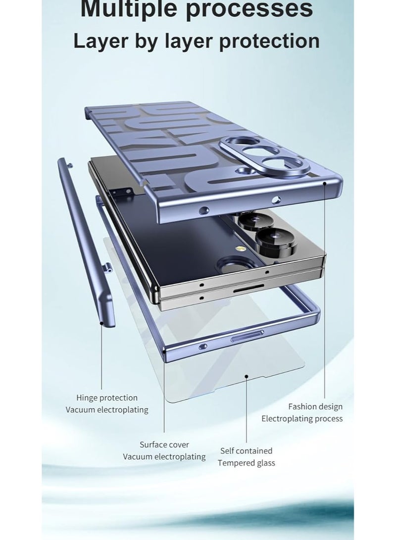 عام حافظة متوافقة مع حافظة سامسونج جالاكسي زد فولد 6 واقي شاشة مدمج ، غطاء واقي شفاف مقاوم للصدمات لكامل الجسم لهاتف جالاكسي زد فولد 6 - Image 5