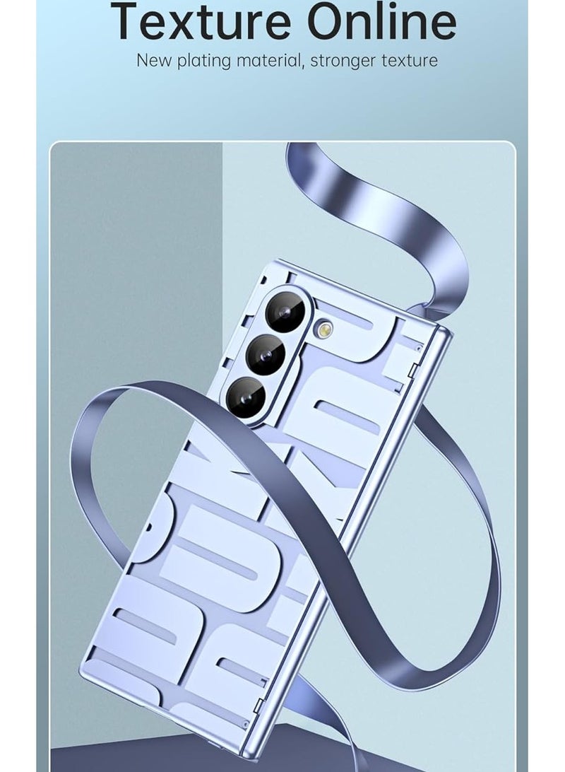 عام حافظة متوافقة مع حافظة سامسونج جالاكسي زد فولد 6 واقي شاشة مدمج ، غطاء واقي شفاف مقاوم للصدمات لكامل الجسم لهاتف جالاكسي زد فولد 6 - Image 2