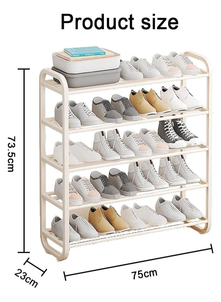 Arabest 5 Tiers Shoe Rack, Free Standing Shoe Storage, 20-25 Pairs Shoe and Boots Organizer Storage Shelf, Shoe Rack Organizer for Entryway, Closets,Corner,Entryway - Image 4