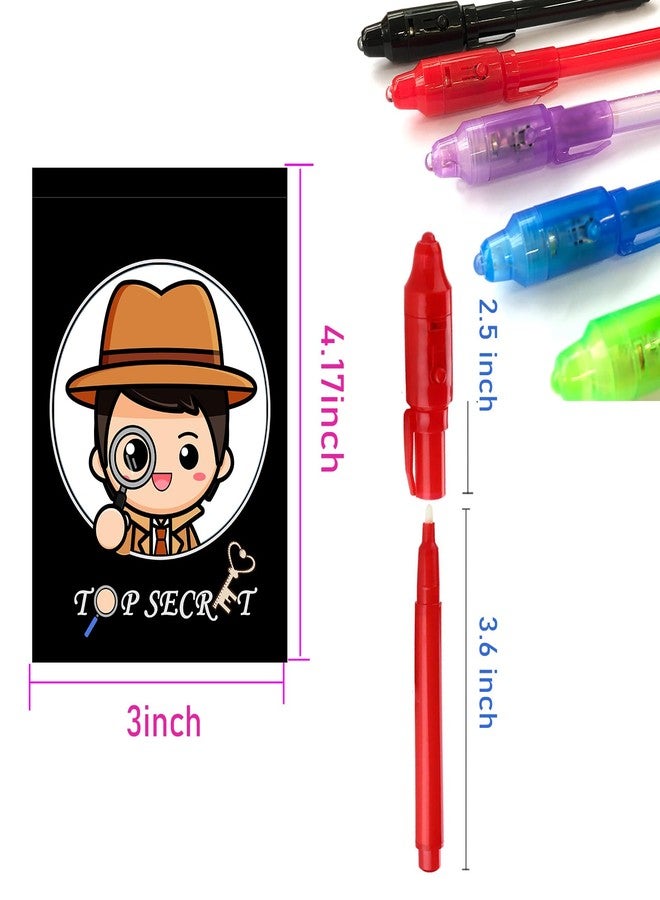 إس سي ستايل أقلام حبر غير مرئي من SCStyle، 28 قلمًا مع قلم تحديد سحري يعمل بالأشعة فوق البنفسجية لكتابة الرسائل السرية والمعلومات، هدايا مثالية لأعياد الميلاد، وعيد الفصح، والهالوين، وعيد الميلاد للطلاب - Image 2