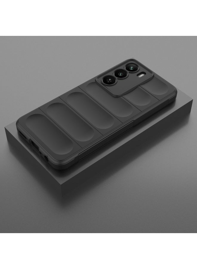 Phantom Shield Silicone Case with Anti-Scratch Soft Microfiber Lining, High Resilience Rubber Full Body Shockproof Cover Compatible with realme C75 (Black) - Image 3