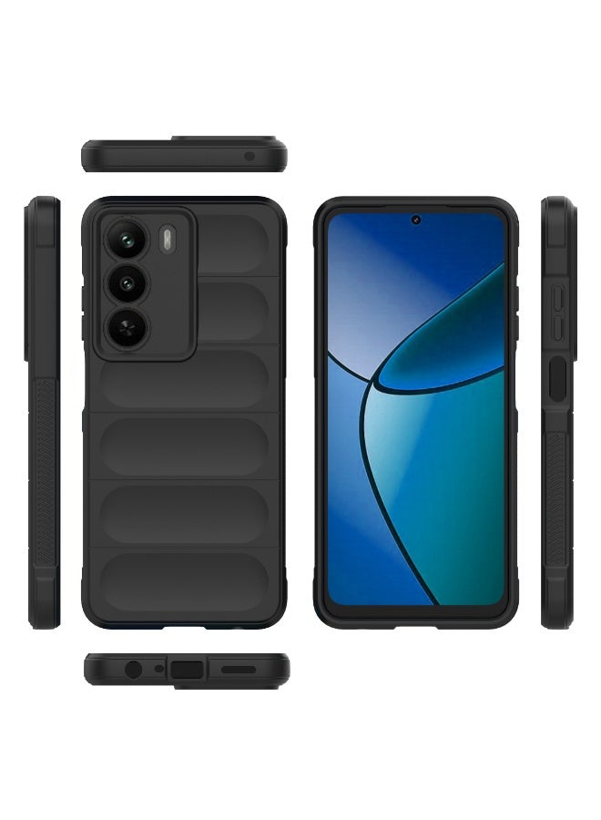 Phantom Shield Silicone Case with Anti-Scratch Soft Microfiber Lining, High Resilience Rubber Full Body Shockproof Cover Compatible with realme C75 (Black) - Image 2