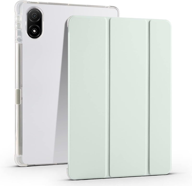 for Honor Pad V8 Pro Case 12.1-Inch 2022 Case Slim Lightweight Protective Case Smart Cover Shockproof Cover with Clear Back Shell w/Pencil Holder, Auto Wake/Sleep(Light Green) - Image 1