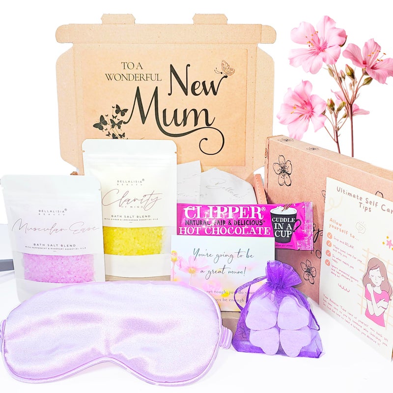 Yogasleep Bellalisia New Mum Pamper Kit, Relaxing New Mum Gifts, Ideal Baby Shower Gifts for Mum. New Mum Hamper Essentials, Pamper Presents for First Time Mummy. Mothers Self Care Spa Box Set to Relax. - Image 1