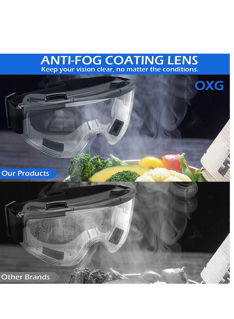 Cobest 6 Pack Safety Goggles ANSI Z87.1 Glasses, Anti-Fog Protective Safety Glasses Lab Goggles,Stylish Safety Glasses, Clear Anti-Fog Anti-Scratch Protective Glasses For Men And Women - Image 5