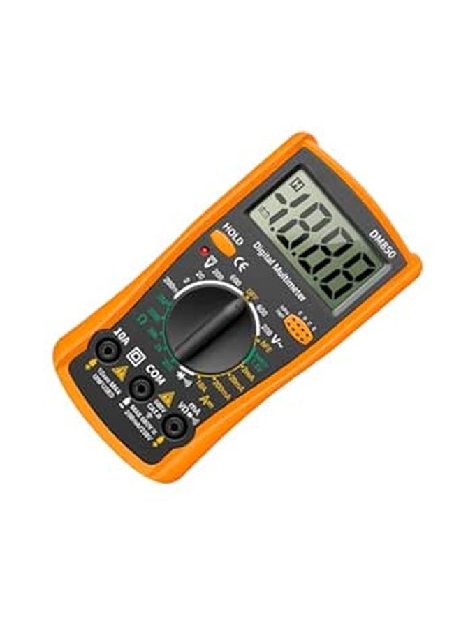 Compact Digital Multimeter Dm850 Yellow Measures Voltage Current Resistance Home Repair Electrical Tester - Image 1