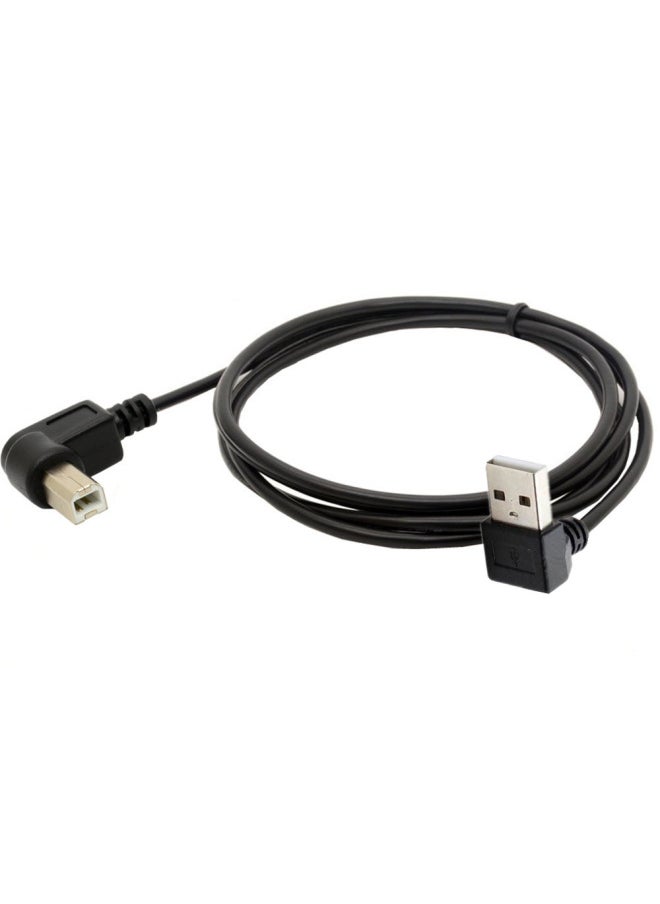 Usb Printer Data Line Double Elbow AM-BM USB2.0 Print Line USB Elbow Printer Data Line-Color:AM Up-BM Down-Line Length:3 M