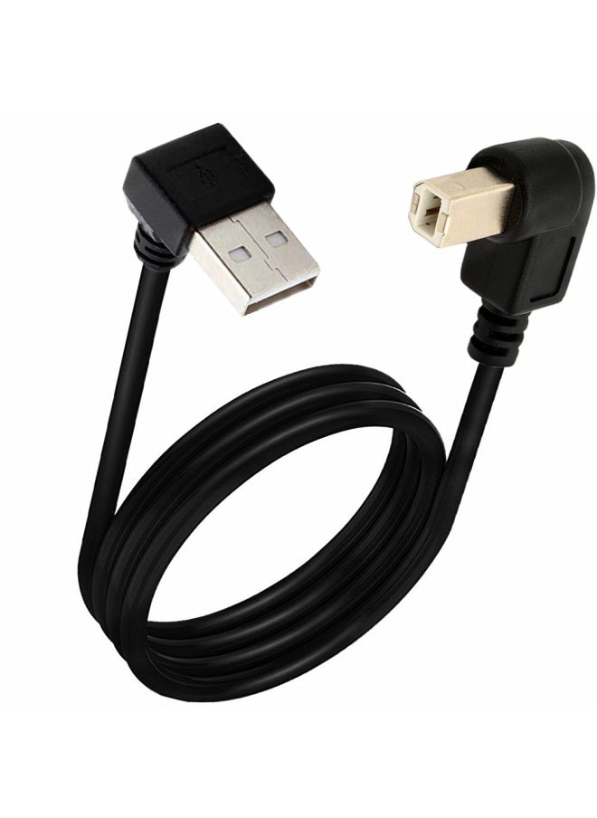 Usb Printer Data Line Double Elbow AM-BM USB2.0 Print Line USB Elbow Printer Data Line-Color:AM Up-BM Down-Line Length:3 M