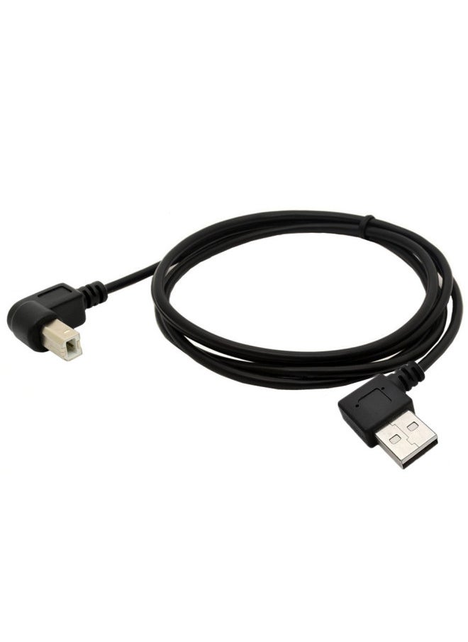 Usb Printer Data Line Double Elbow AM-BM USB2.0 Print Line USB Elbow Printer Data Line-Color:AM Up-BM Down-Line Length:3 M