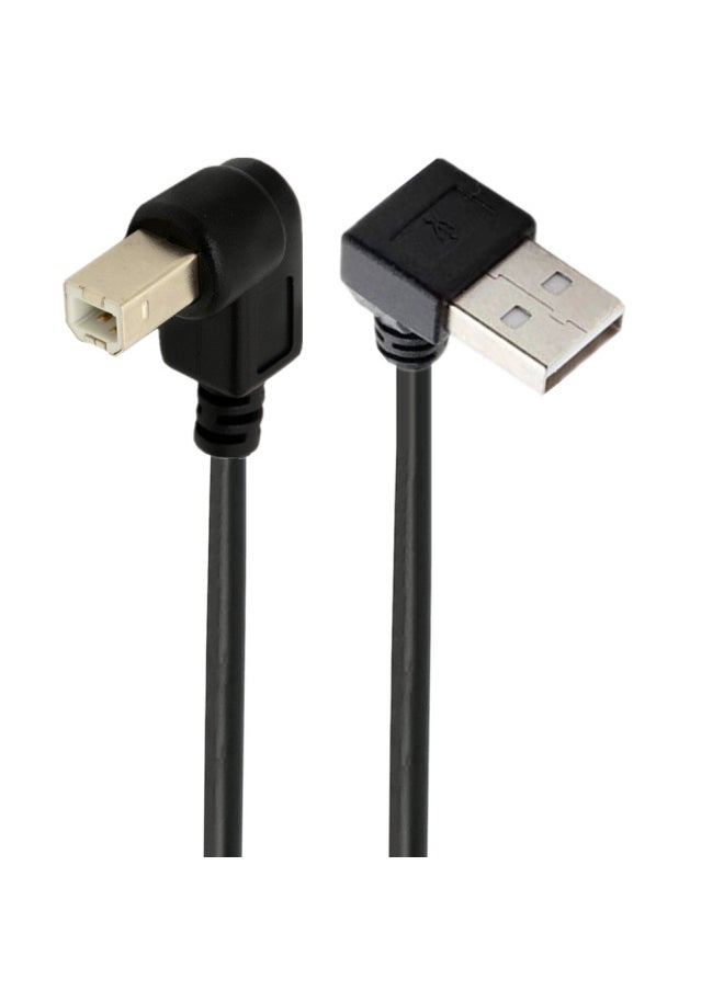 Usb Printer Data Line Double Elbow AM-BM USB2.0 Print Line USB Elbow Printer Data Line-Color:AM Up-BM Down-Line Length:3 M