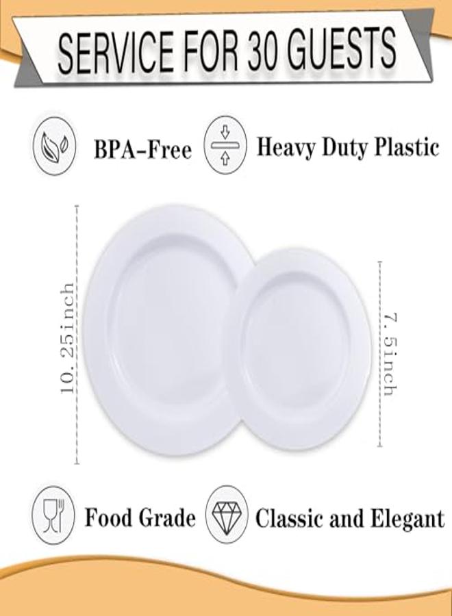 60 طبق بلاستك كبير وصغير تقيل - Image 2