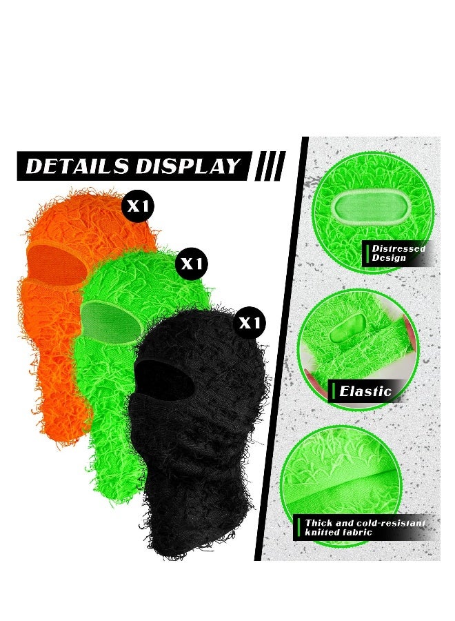 Balaclava Ski Mask, Full Face Mask, Windproof Face Cover Sun UV Protection, Thermal Windproof Winter Scarf, Men Women Outdoor Sport Cycling Cap 3PCS - Image 3