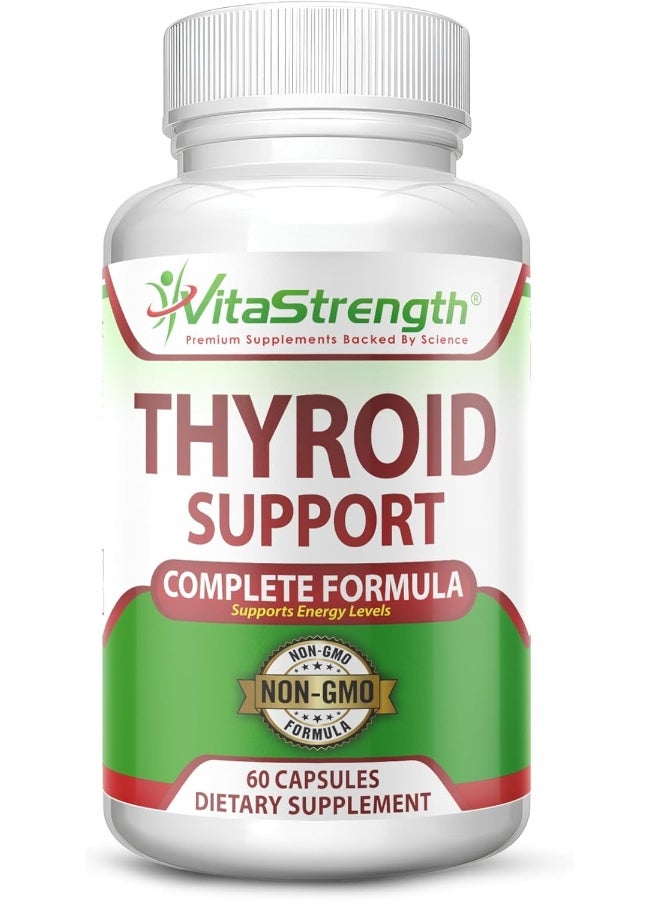 VitaStrength Thyroid Support for Weight Loss & Improve Energy with Bladderwrack, Kelp, B12 & More