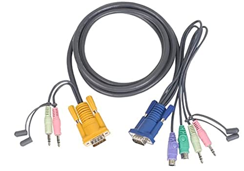 IOGEAR Micro-Lite Bonded All-in-One PS/2, VGA KVM Cable, 6 Feet, G2L5302P - Image 3