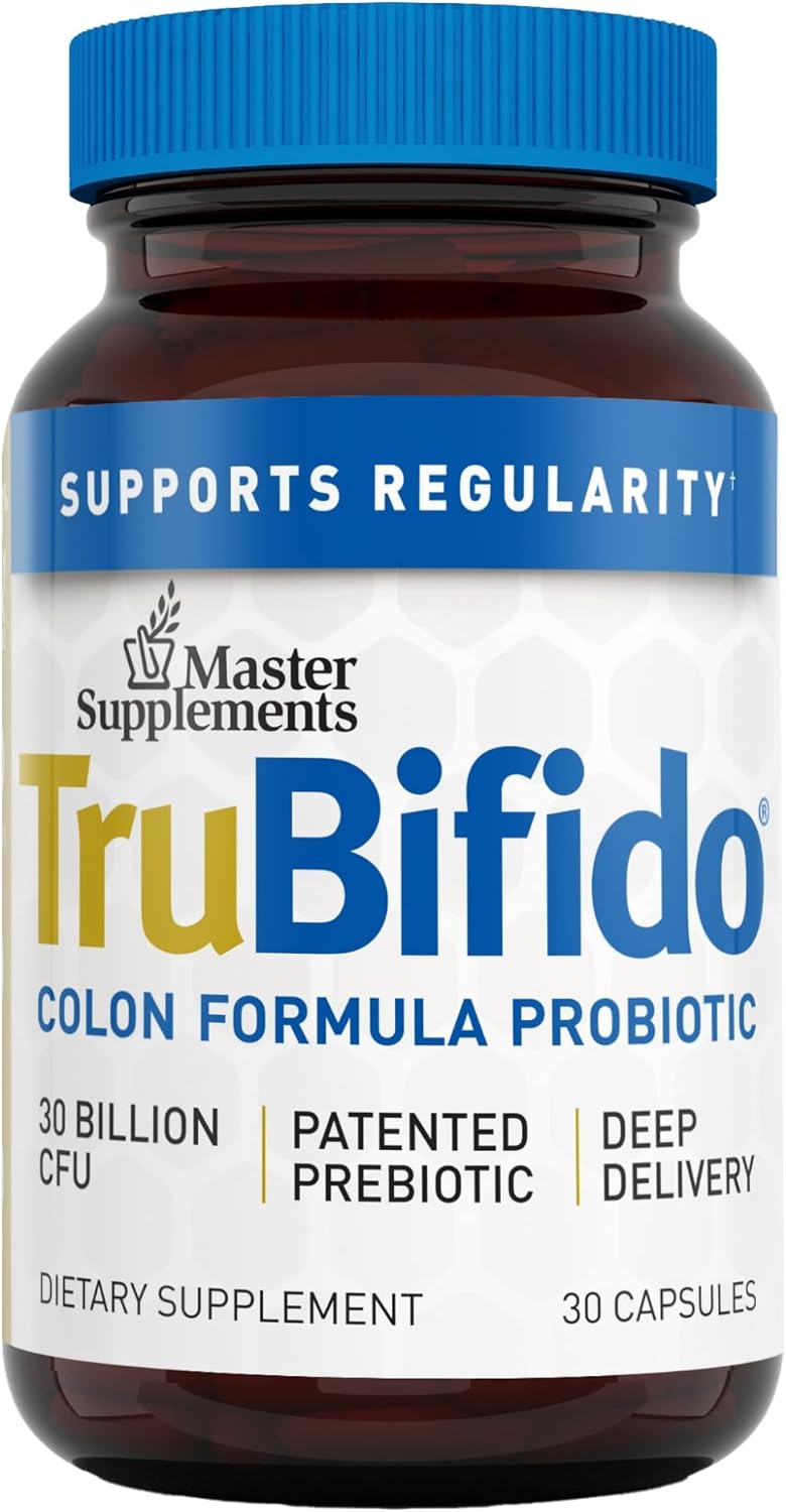 TruBifido ماستر سوبليمنتس تروبيفيدو 30 كبسولة بروبيوتيك قوي لصحة القولون والطاقة وتعزيز المناعة يدعم الانتظام خالي من الجلوتين 30 حصة - Image 1