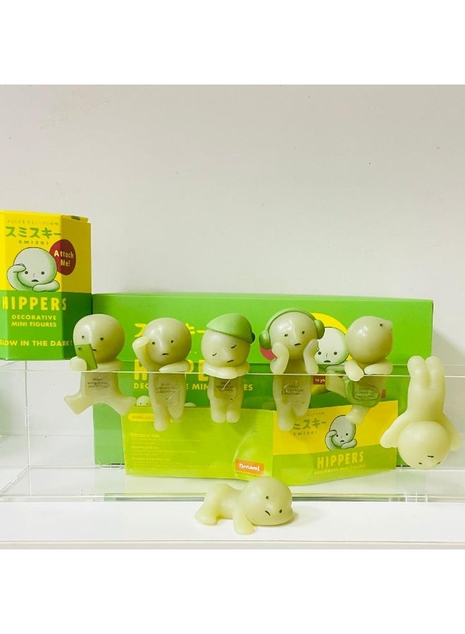 Smiski HIPPERS Decorative Mini Figure - Glow-in-the-Dark Blind Box Laptop & Desk Accessory - Image 1