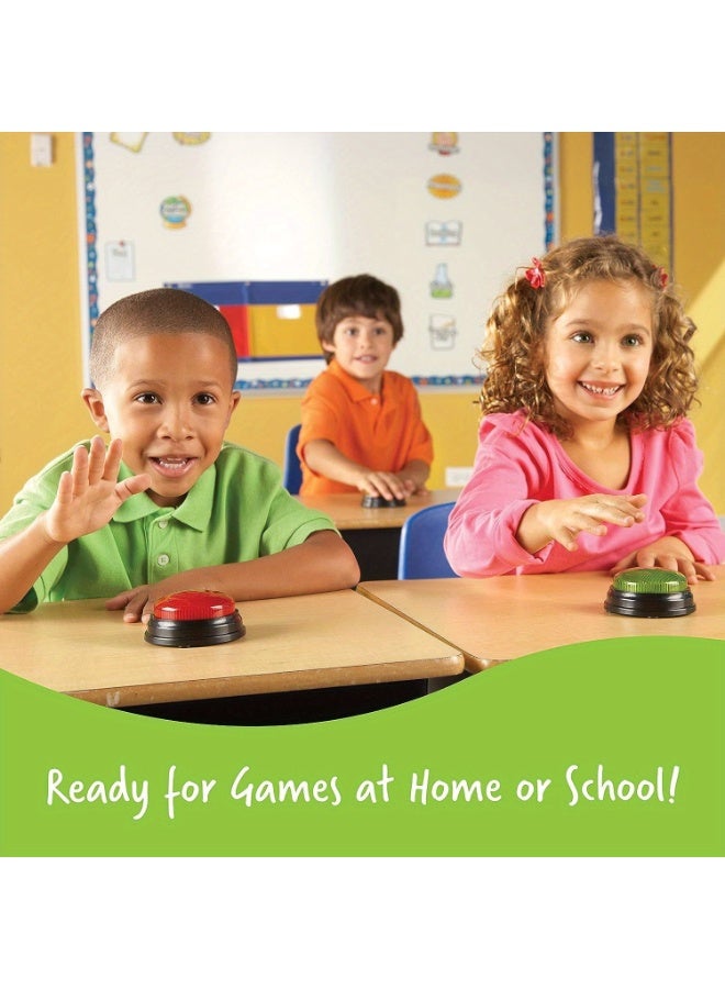 Set of 4 Assorted Colored Buzzers, Lights and Sounds Buzzers, Classroom Accessories, Grid Game Buzzer, Buzzer for Game Show for Kids, Adults and Teacher Supplies Game Show Buzzers For Classroom & Home Game Play Party - Image 4