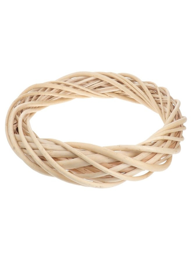 Sewroro Willow Woven Round Wreath, Wooden Wreath Natural Twigs Braided Wooden for Craft Decor Door House(30cm Wood Color) - Image 5