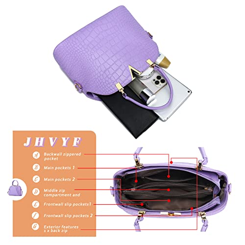 JHVYF women Crossbody Bags Tote Satchel Purse for Girls Fashion Purses Feminine Lavender bag - Image 4