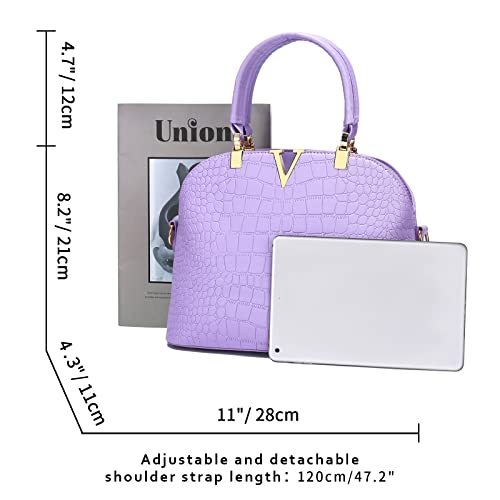 JHVYF women Crossbody Bags Tote Satchel Purse for Girls Fashion Purses Feminine Lavender bag - Image 2