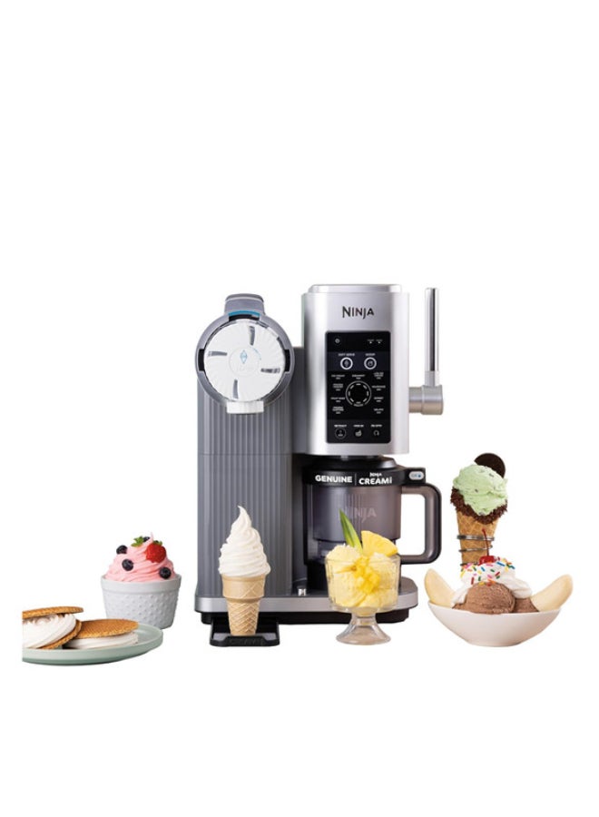 نينجا NINJACREAMI Swirl Soft Serve Ice Cream Maker 0.47 L 800 W NC701ANZ Platinum Silver - International Version NC701ANZ/UK - Image 2