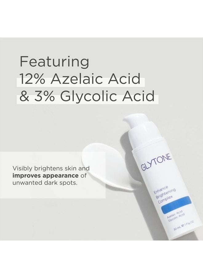 Glytone - Glytone Enhance Brightening Complex - With 12% Azelaic Acid, 3% Glycolic Acid - Brightens Skin & Reduces Dark Spots - Non-Comedogenic - 1 fl. oz. - Image 1