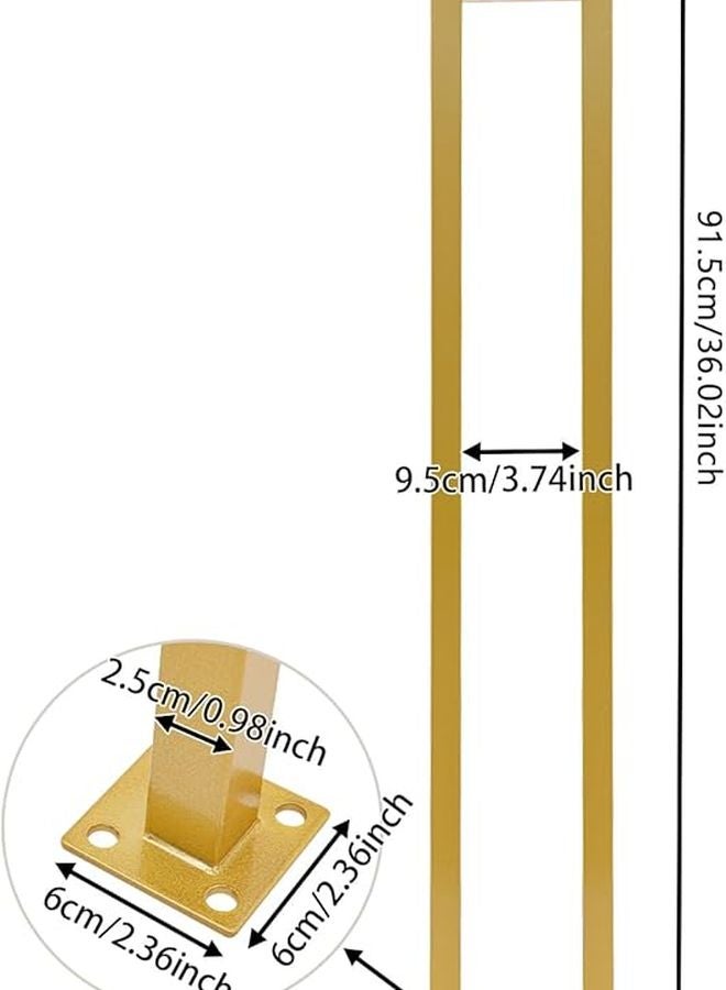 درابزين الدرج الذهبي 36 بوصة قابل للتعديل لوحة علوية قابلة للدوران فولاذ الكربون درابزين داخلي - Image 3