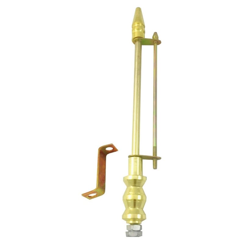 عصا علم السيارة الذهبية مع حامل - عصا الحكم / عصا الزاوية - تناسب عالمي لجميع طرازات السيارات - ملحقات سيارة متينة