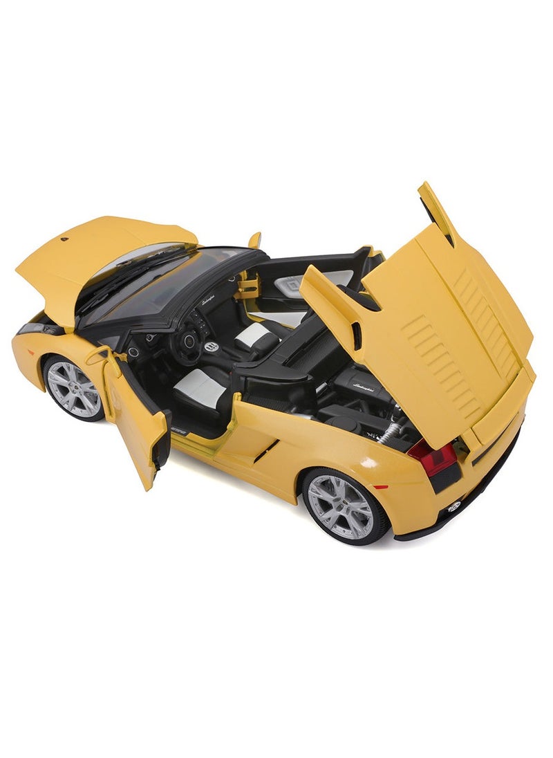 Bburago Lamborghini Gallardo Spyder - Metallic Yellow  - Image 5