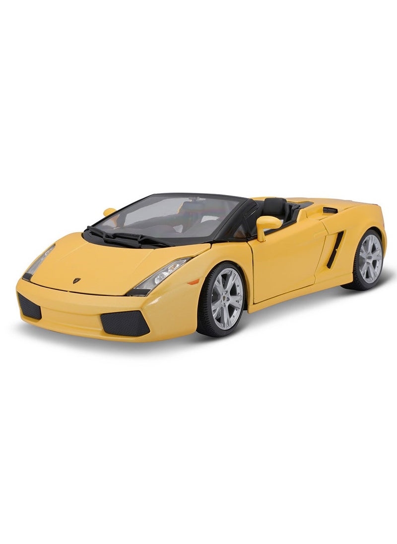 Bburago Lamborghini Gallardo Spyder - Metallic Yellow  - Image 1