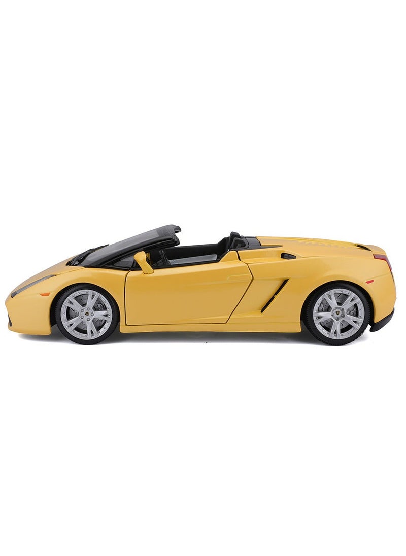 Bburago Lamborghini Gallardo Spyder - Metallic Yellow  - Image 3