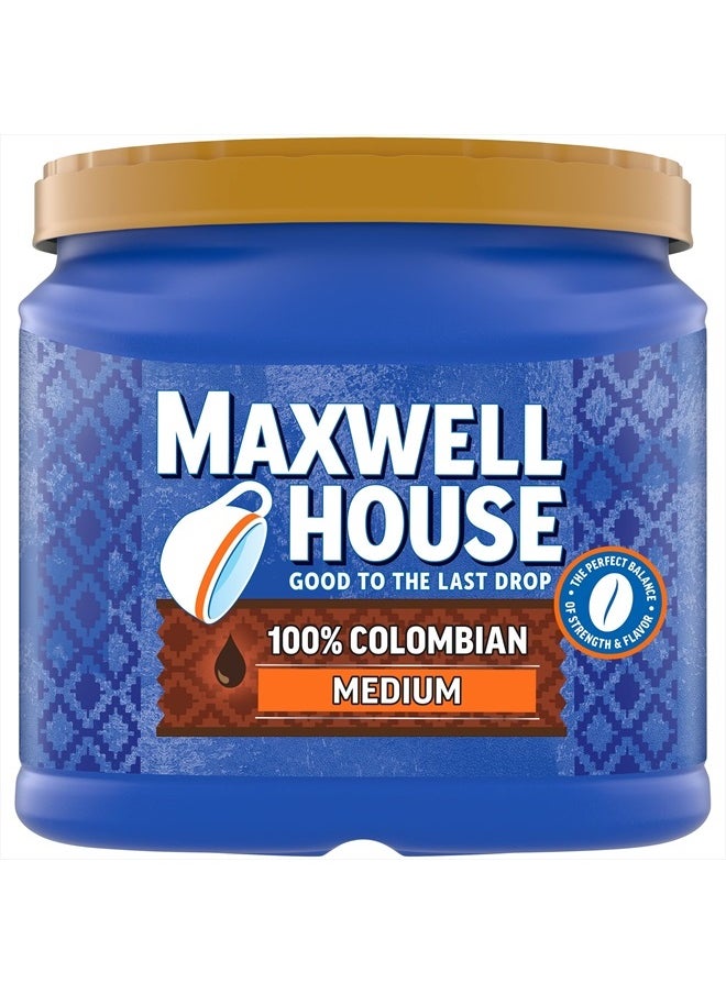 Maxwell House - Maxwell House 100% Colombian Medium Roast Ground Coffee (24.5 oz Canister) - Image 1