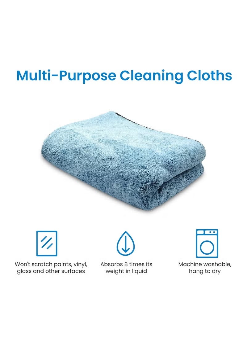 3 اكس ار منشفة ميكروفايبر 3XR، مقاس 40×100 سم، 840 جرام/م2، سميكة للغاية، مقاومة للخدش، مناسبة للسيارات والاستخدام المنزلي، موديل 7257 - Image 2