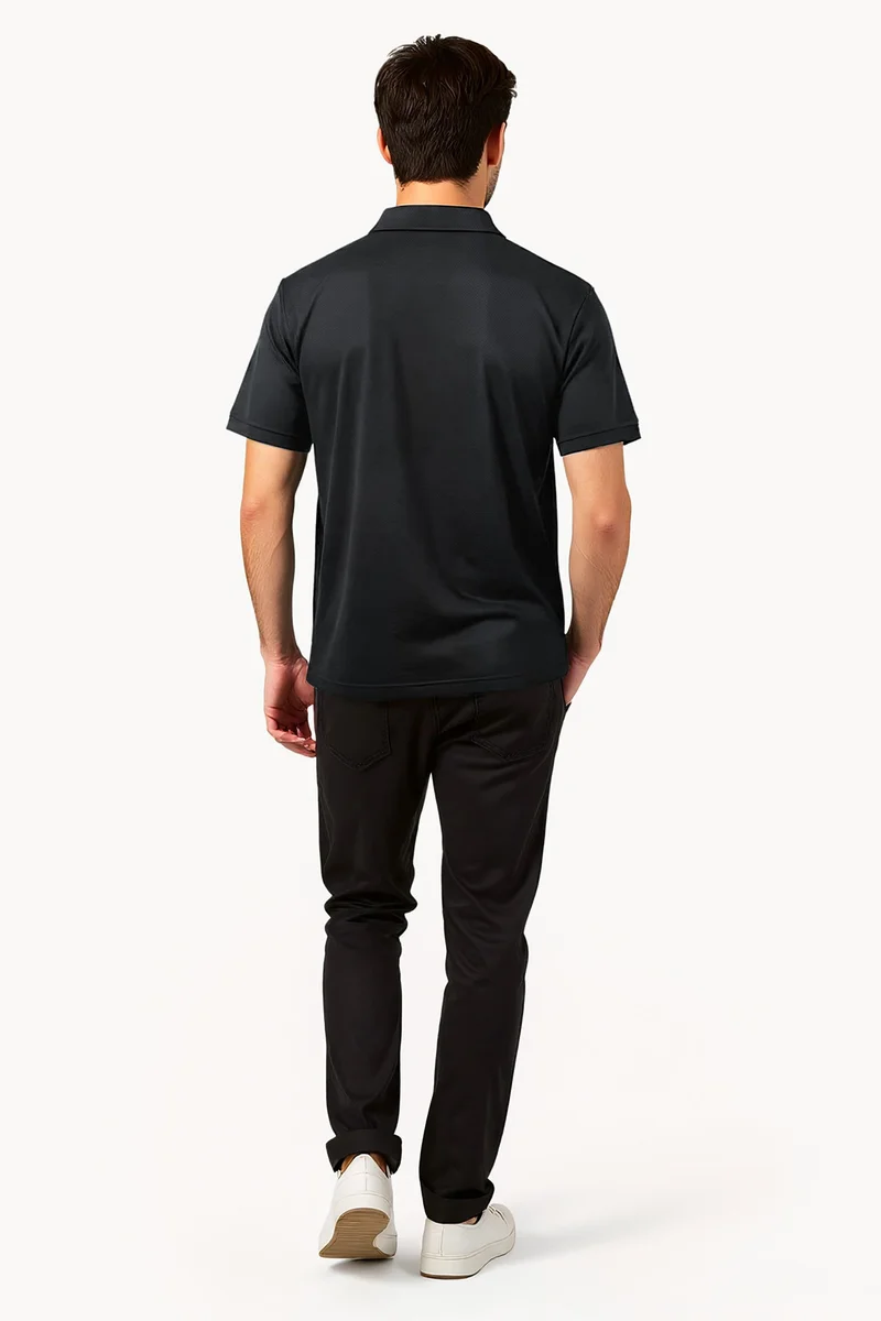 فرنش كونكشن Popcorn Black Polo Shirt